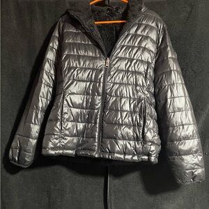 Women's Black Quilted Reversible Jacket